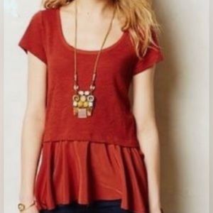 Postmark Anthropologie Ruffle Bottom Top